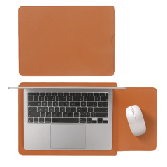 Sac en Cuir PU pour Ordinateur Portable 13.3 - 14 Pouces - Marron — ECO · Smarty Paris 18e